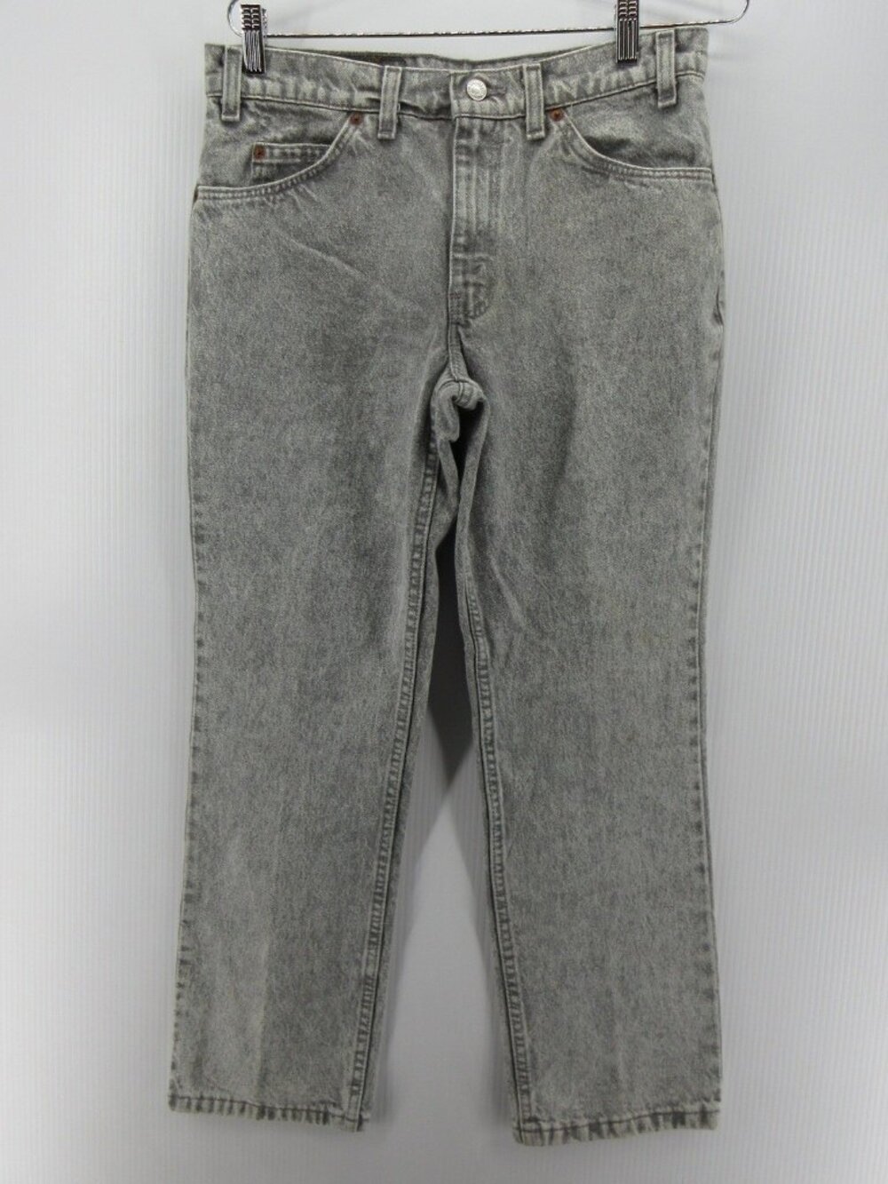 VINTAGE Levis Jeans Boys 32X27.5 Husky Acid Wash 80s Denim Pants USA *